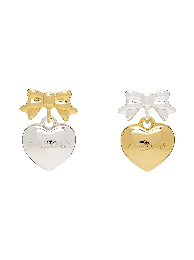 Silver & Gold Ballerina Earrings 1