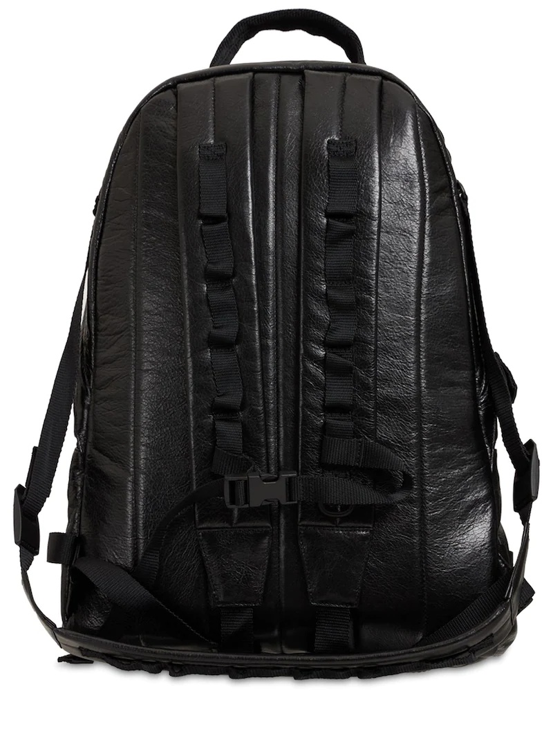 LEATHER BACKPACK W/ CROSSBODY STRAP - 6