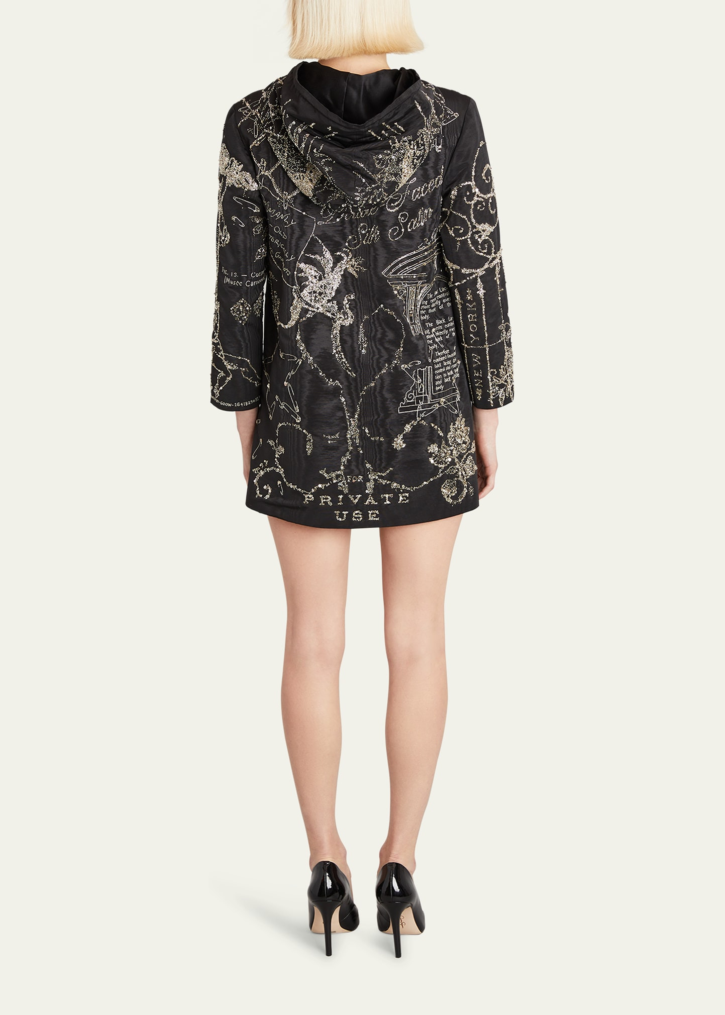 Bedazzled Manifesto Hoodie Mini Dress - 3