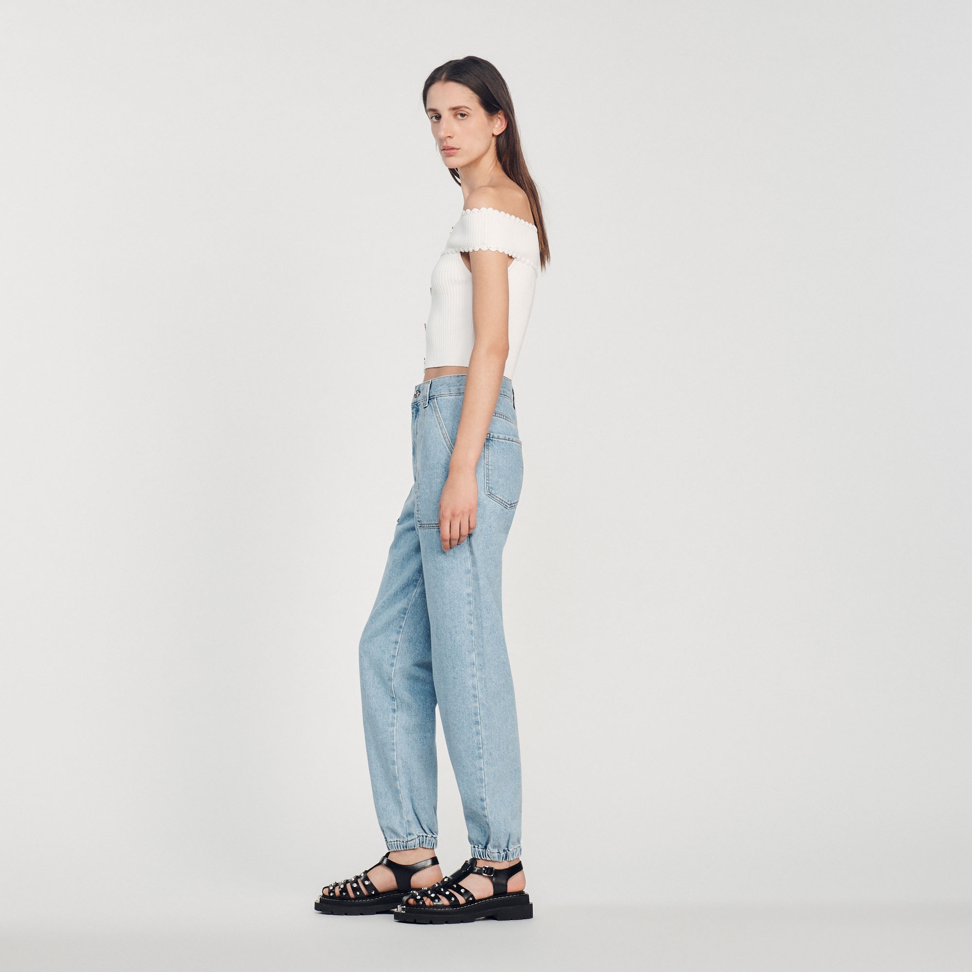 Cropped knit top - 7