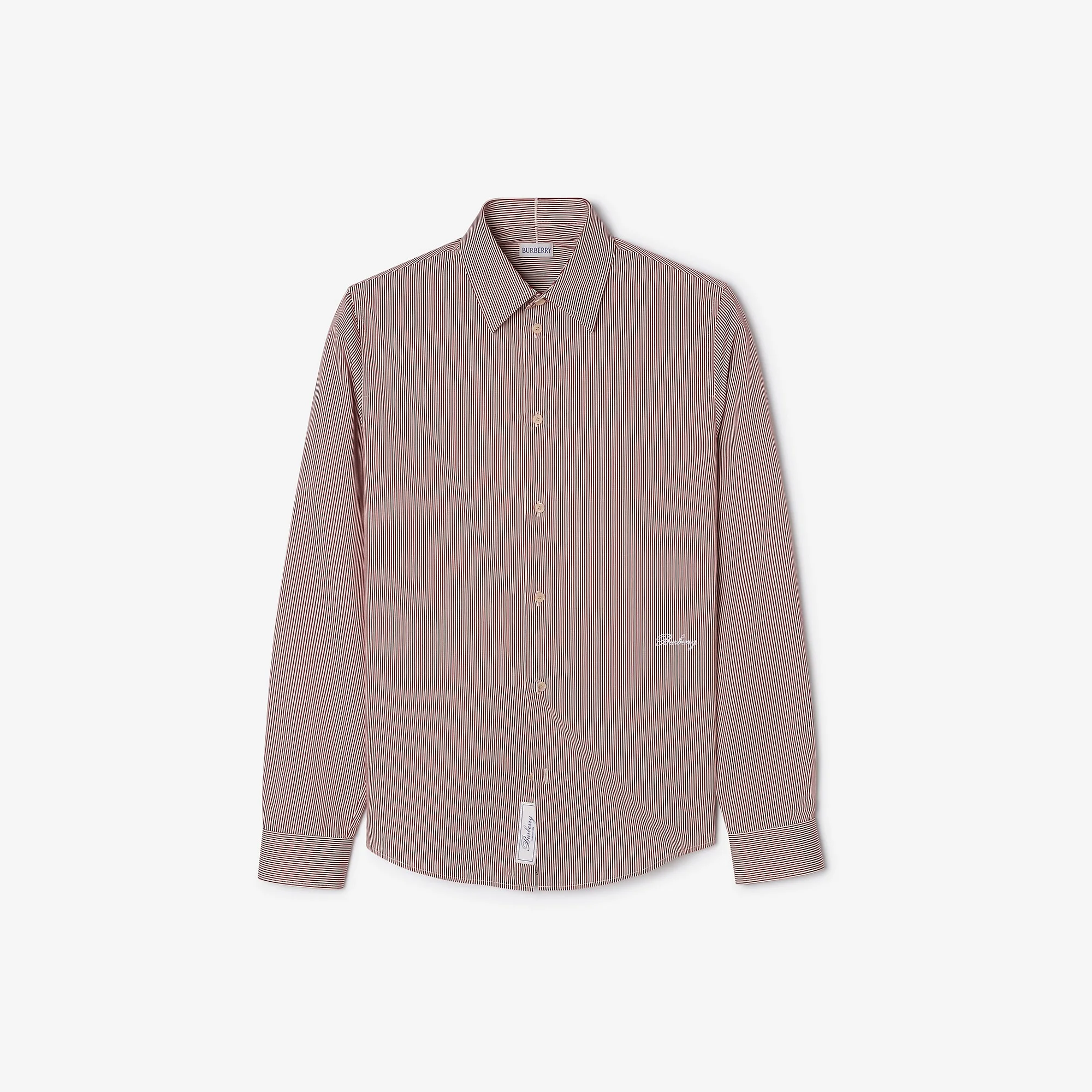 Slim Fit Striped Cotton Shirt - 1