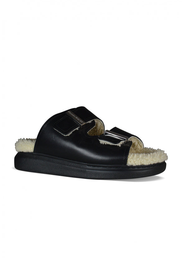 Alexander Mcqueen Women Shearling-Lined Slides - 3
