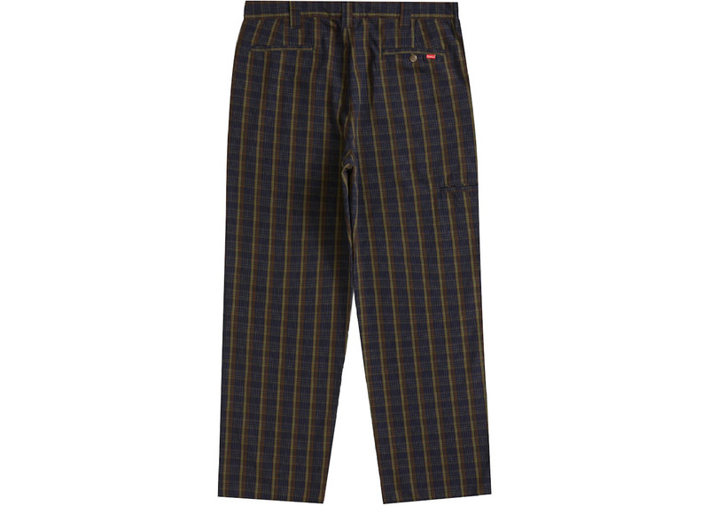 Supreme Supreme Work Pant (SS23) Navy Plaid outlook