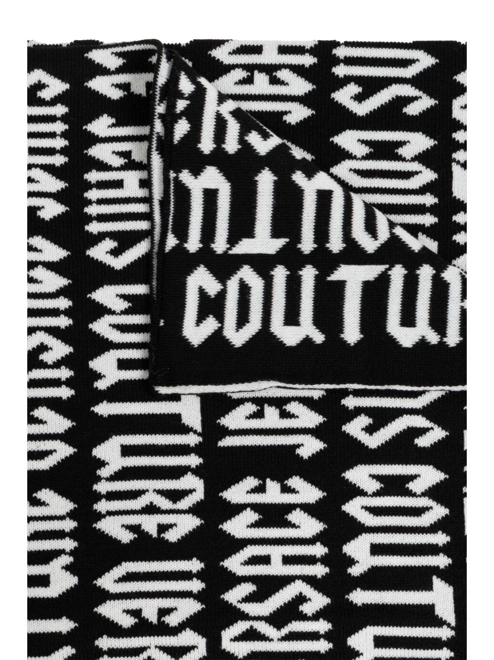 intarsia knit-logo scarf - 4