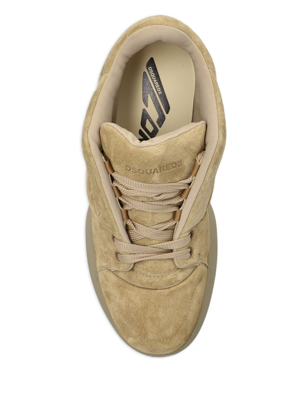 logo-detail suede sneakers - 3
