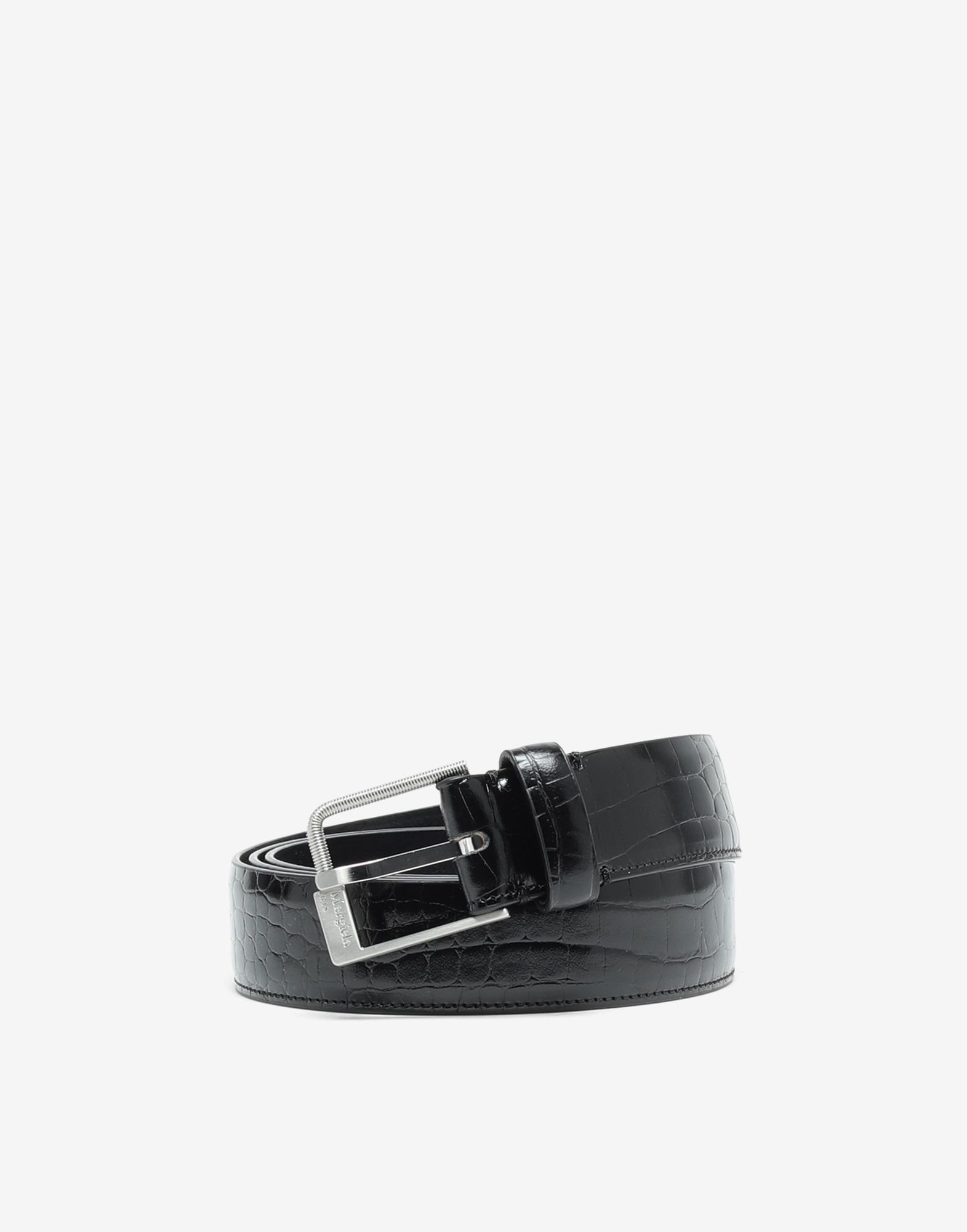 Spliced croc-effect belt - 1