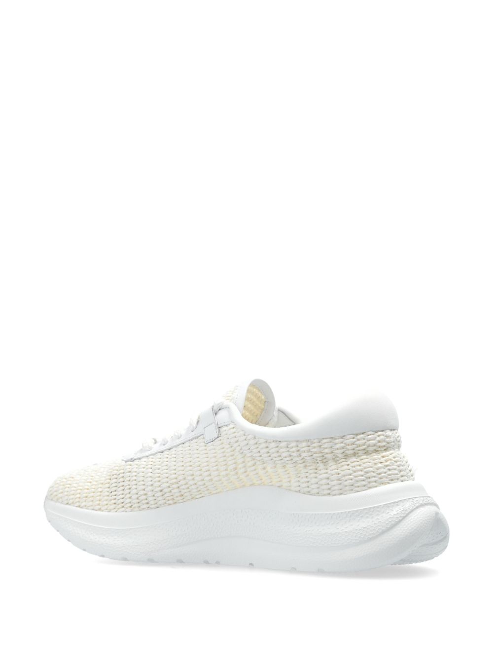 Mia woven-design leather sneakers - 3