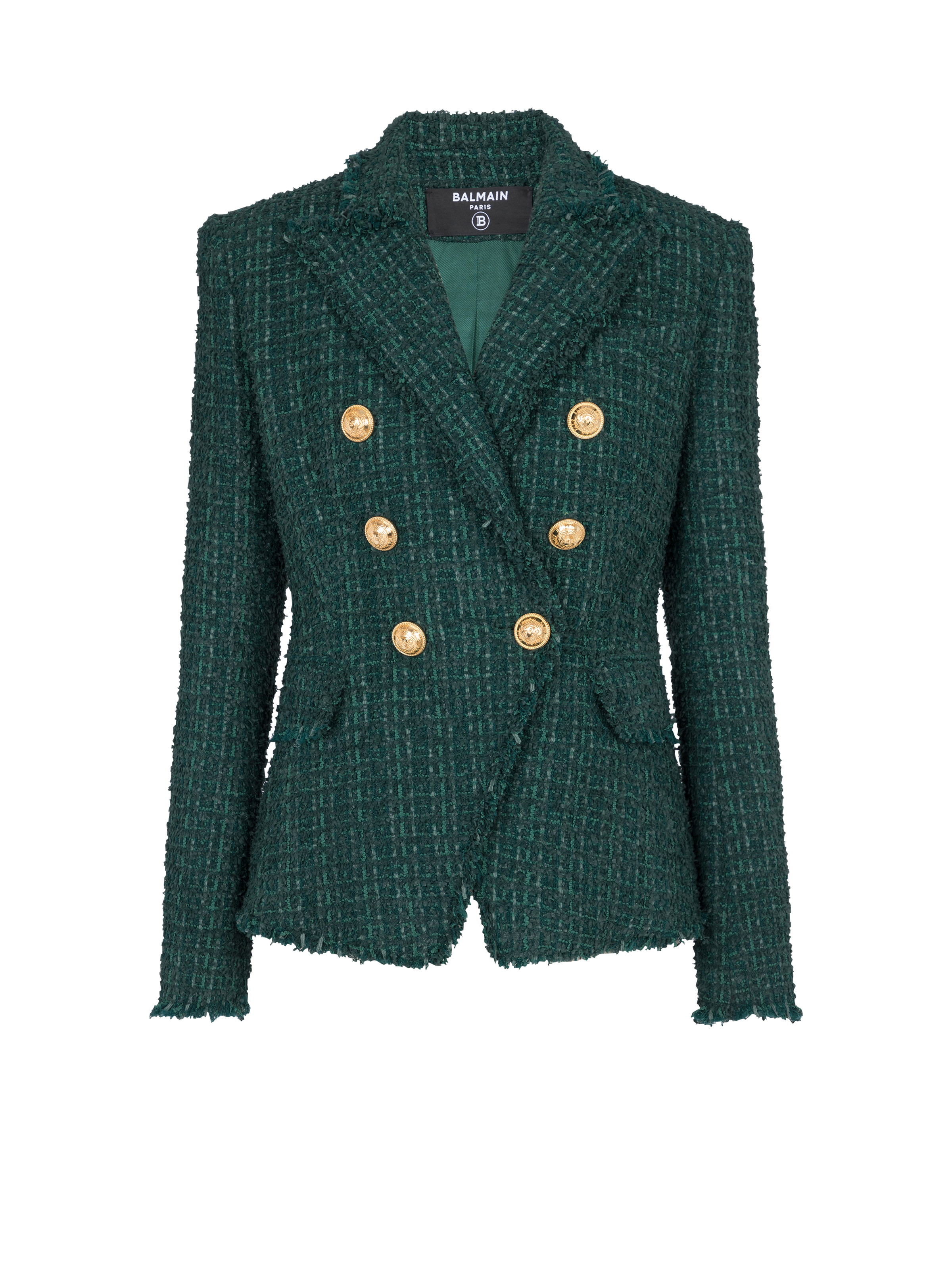 6-button tweed jacket - 1