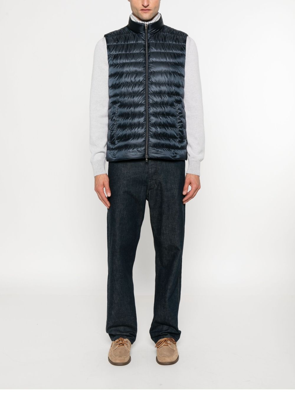 quilted zip-front gilet - 2