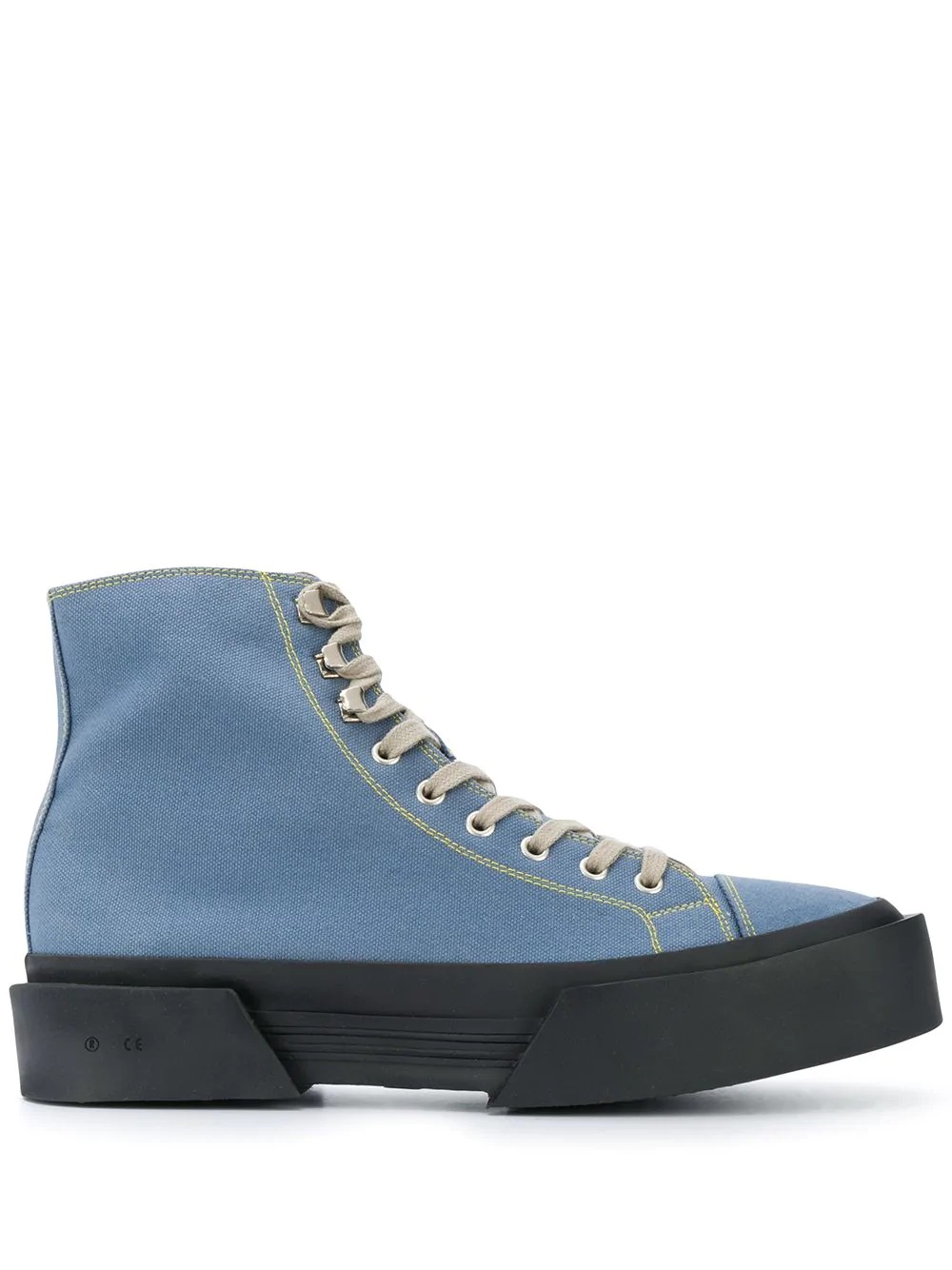 Inflate plimsoll high-top sneakers - 1