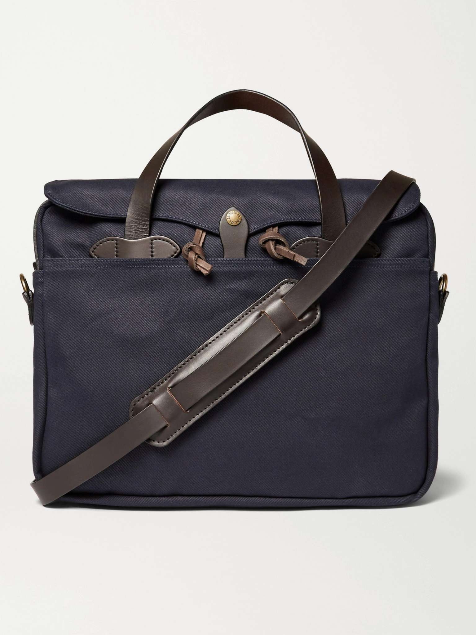 Original Leather-Trimmed Twill Briefcase - 1