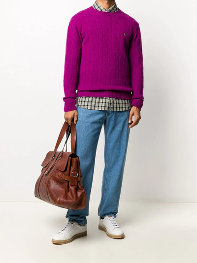 Etro cable-knit logo pullover outlook