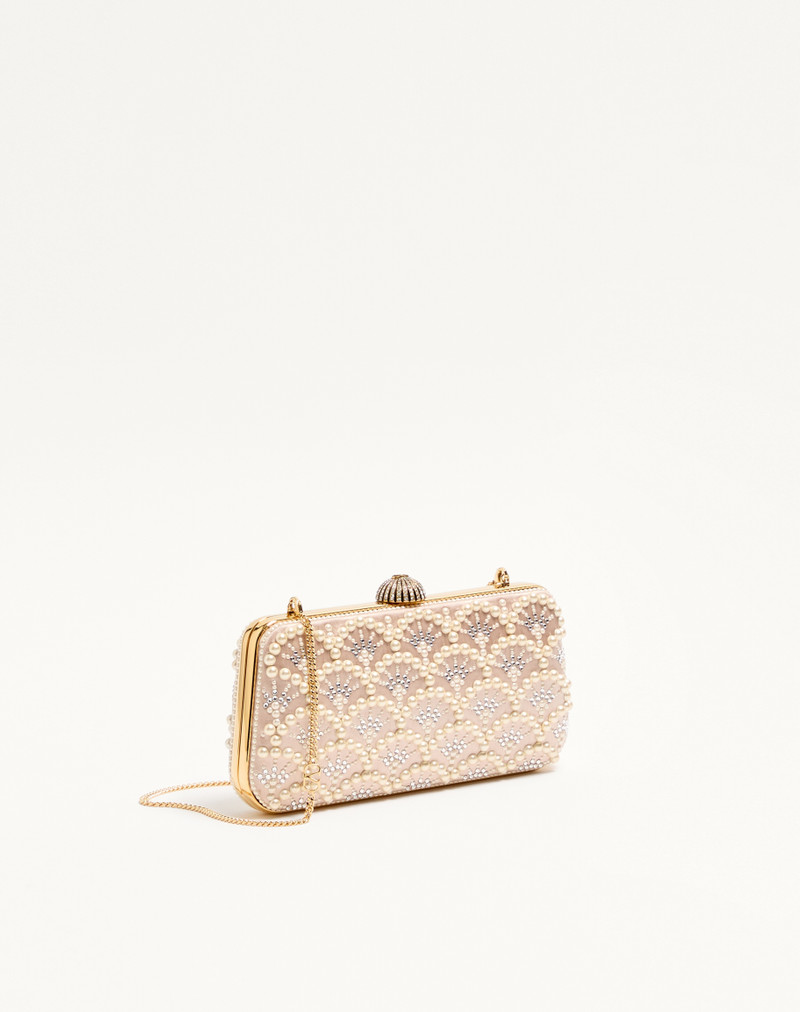 VALENTINO GARAVANI CARRY SECRETS SATIN MINAUDIERE WITH PEARLS AND RHINESTONES 3