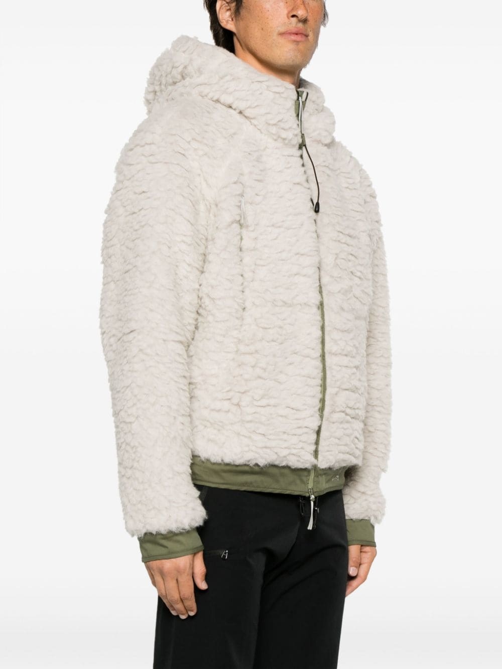 zip-up hooded fleece jacket - 3
