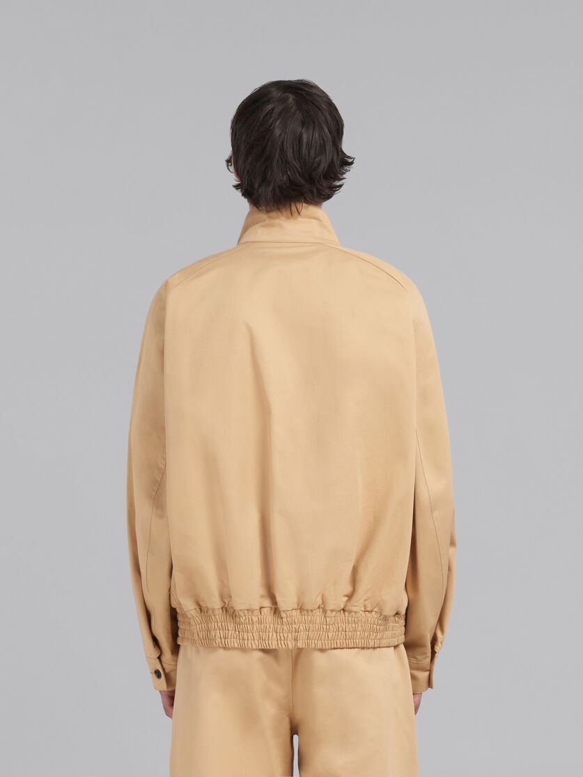 BEIGE BIO GABARDINE OVERSIZED BOMBER - 3
