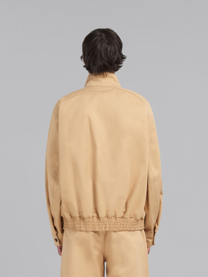 BEIGE BIO GABARDINE OVERSIZED BOMBER 3