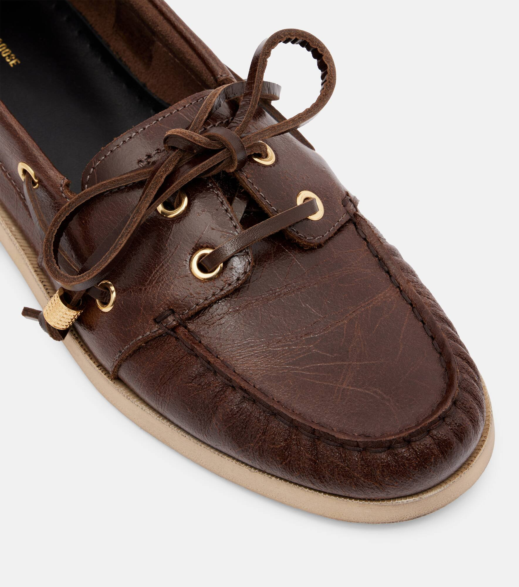 Leather boat shoes - 5