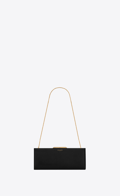 SAINT LAURENT midnight small clutch in smooth leather outlook