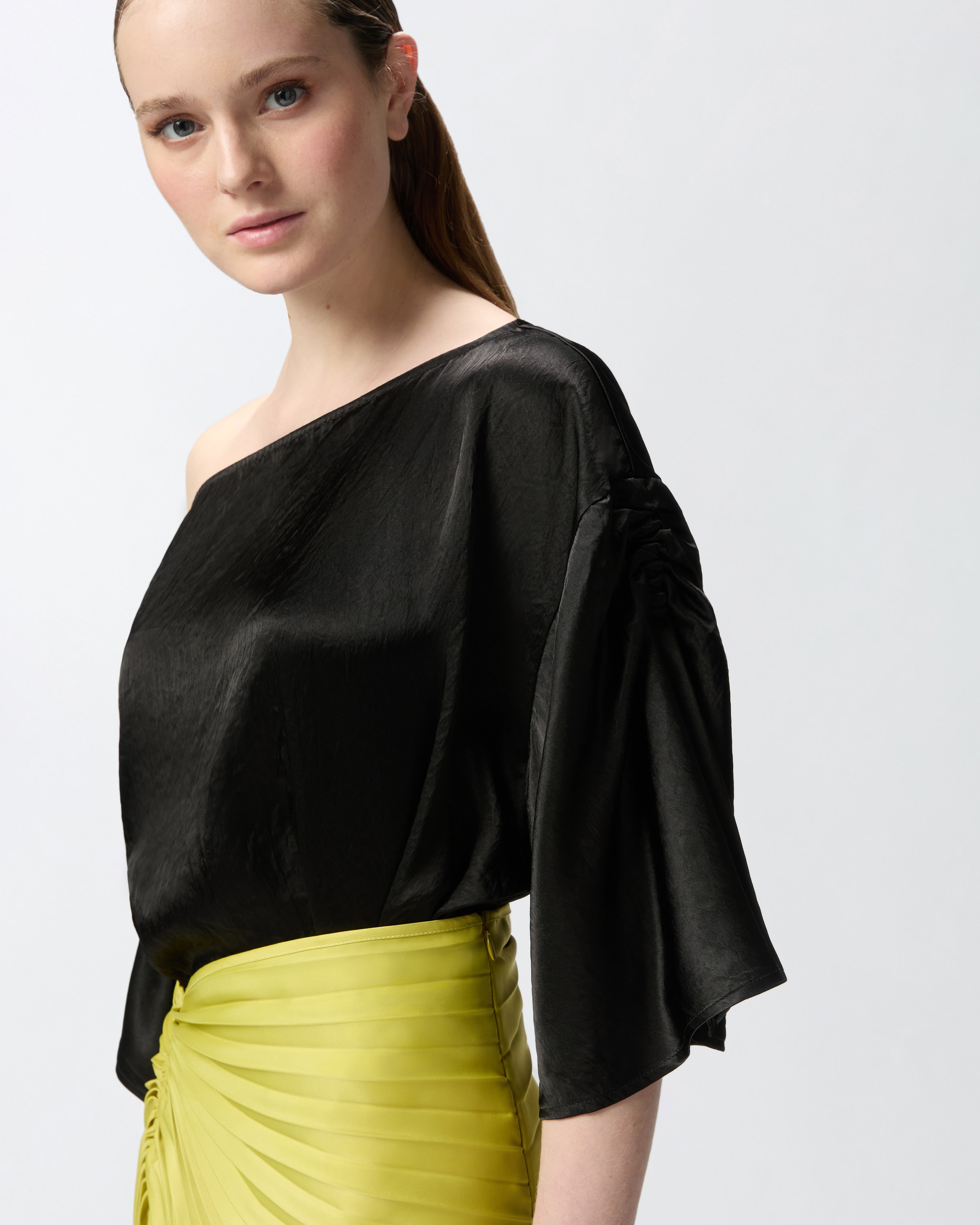 CRINKLED SATIN BLOUSE - 5