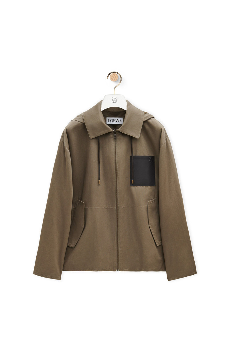 Hooded jacket in cotton 1