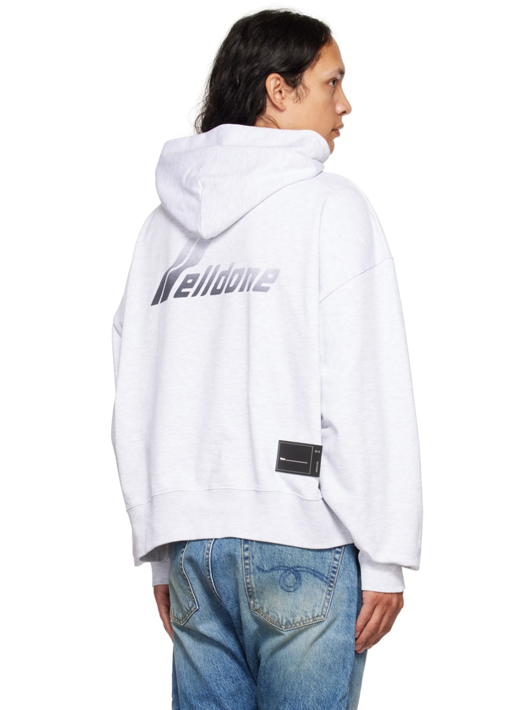 Gray Lettering Symbol Hoodie - 3