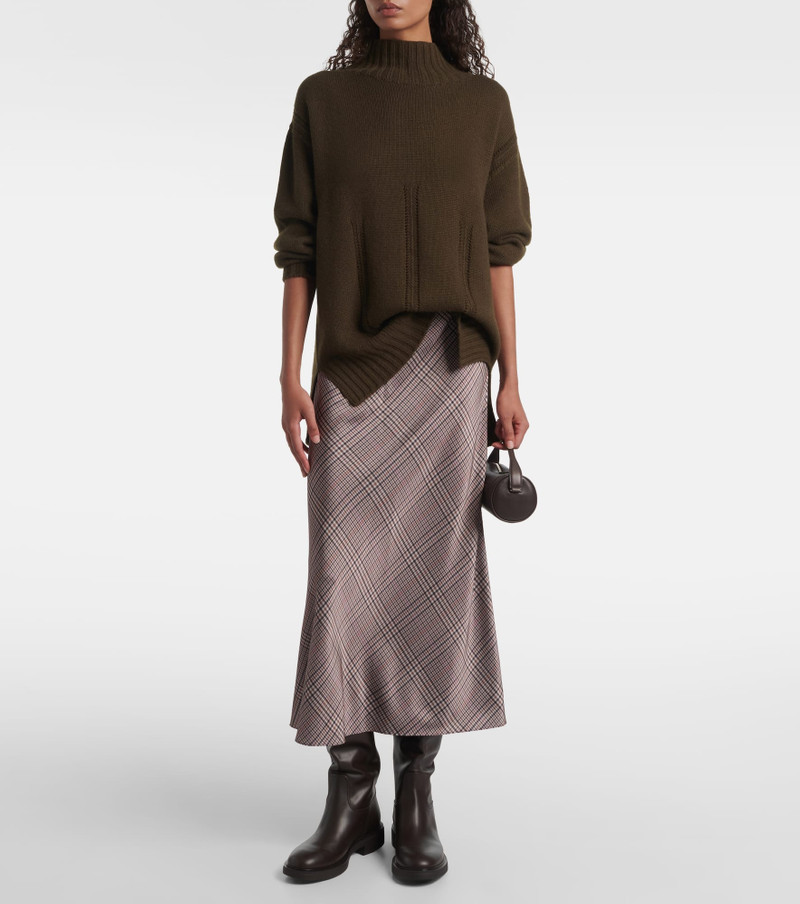 Vince Plaid satin slip skirt outlook