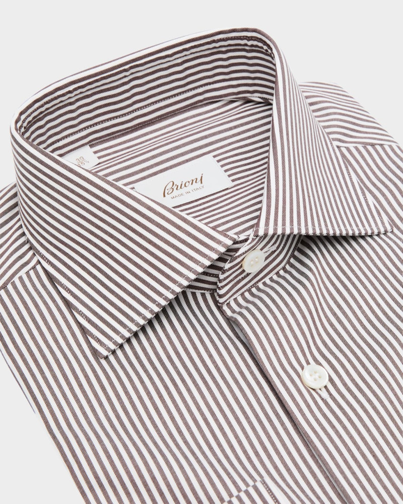 Brioni Men's Cotton Bengal Stripe Dress Shirt outlook