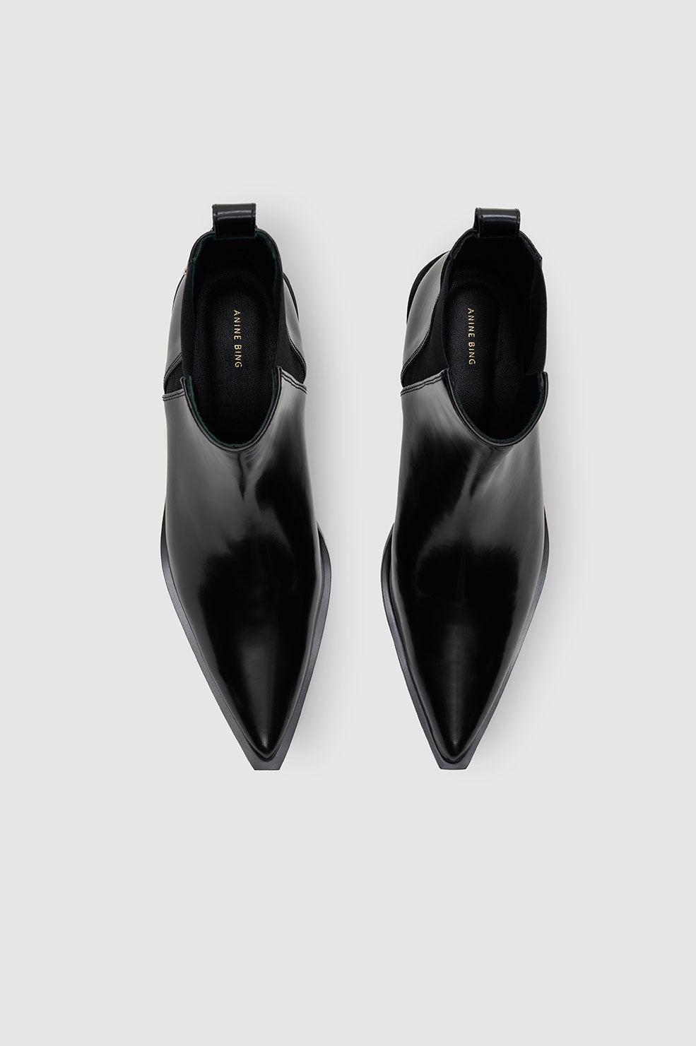 Bekah Flat Boots - High-Shine Black - 4