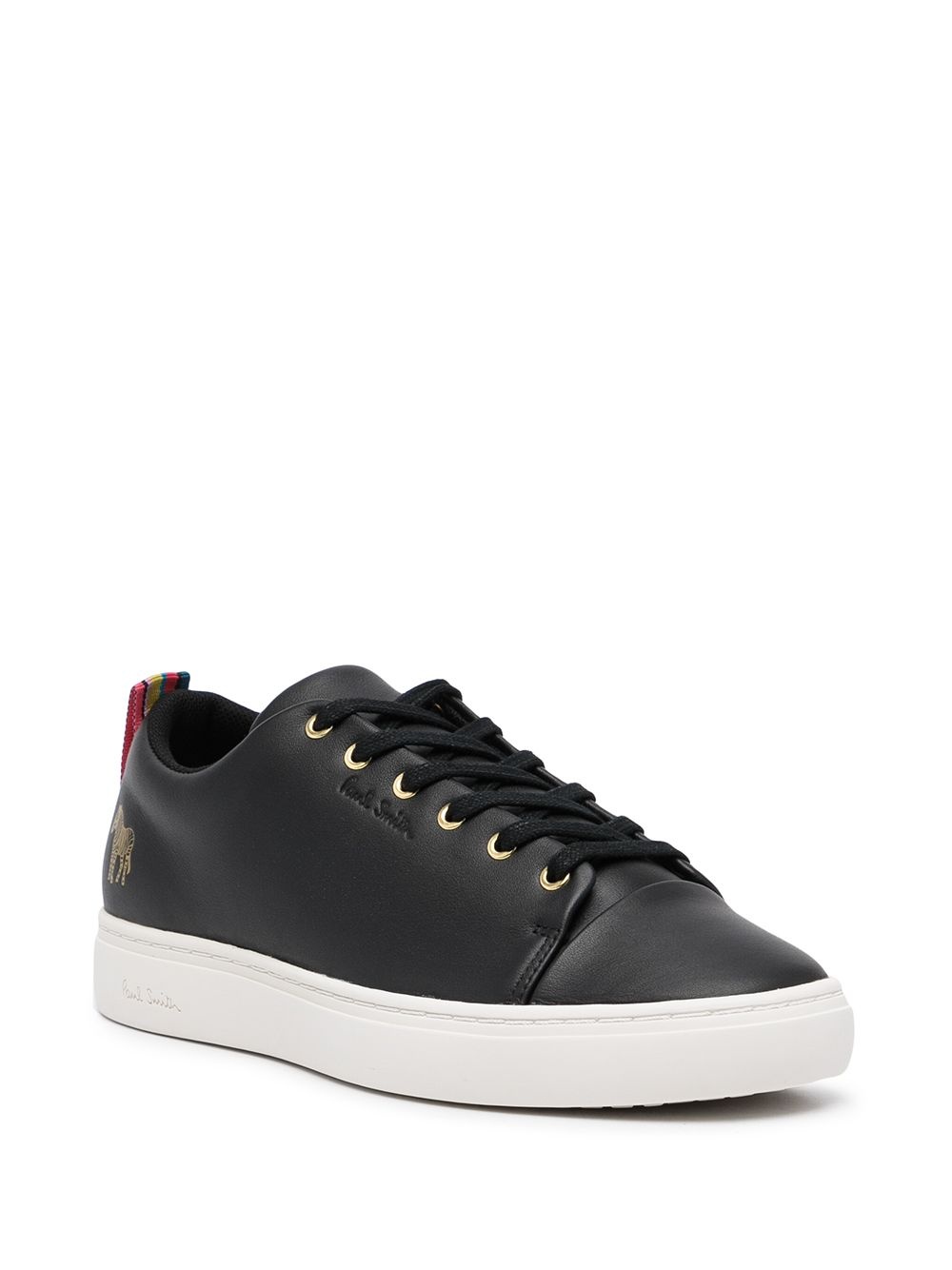 zebra-patch lace-up trainers - 2