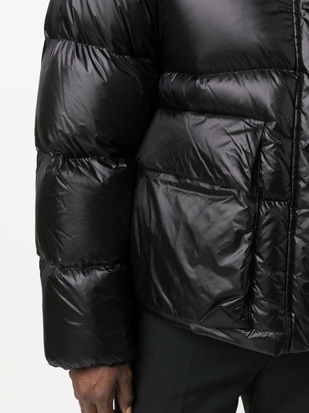 padded quilted hooded jacket - 5