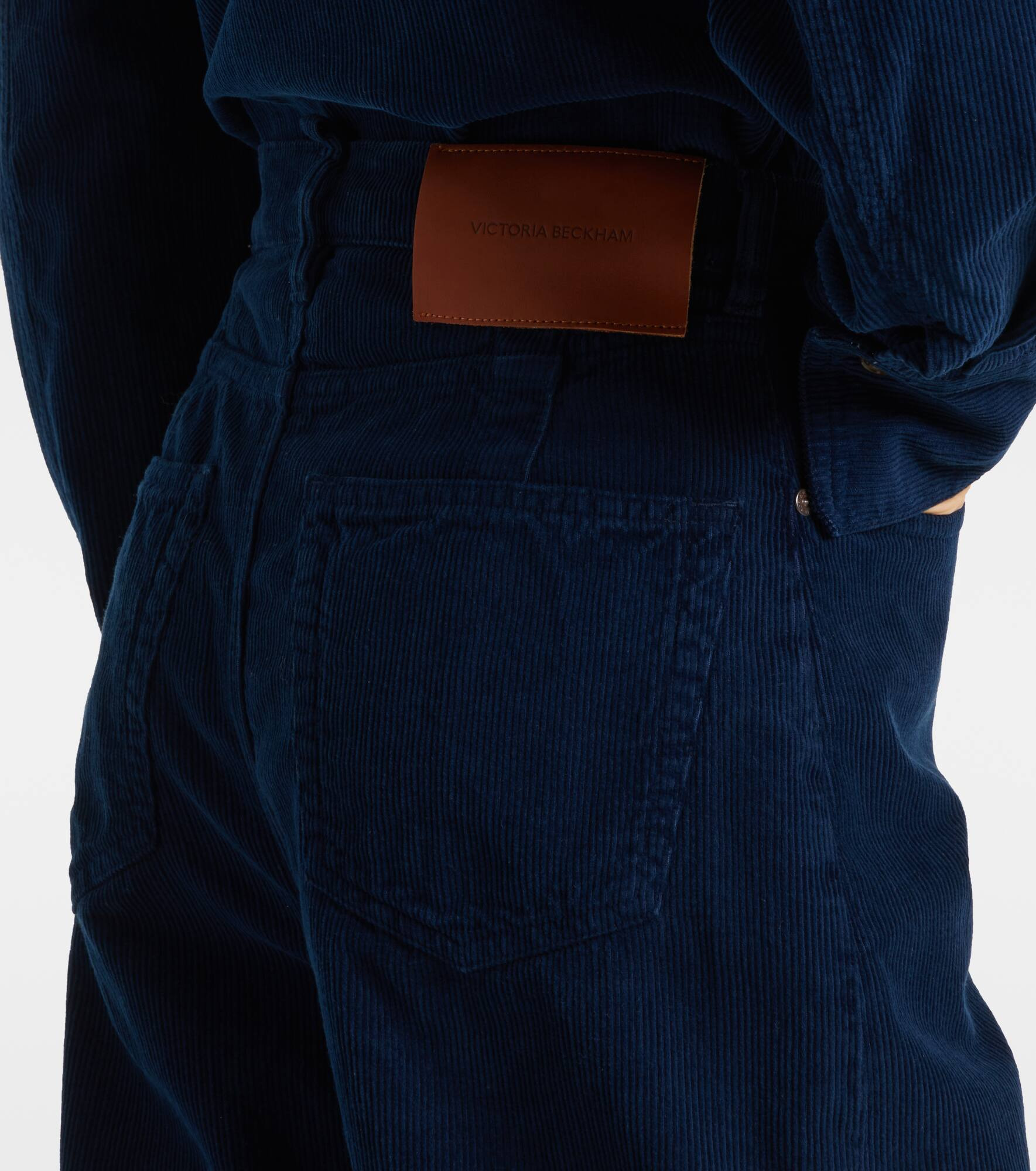 High-rise cotton corduroy straight pants - 5