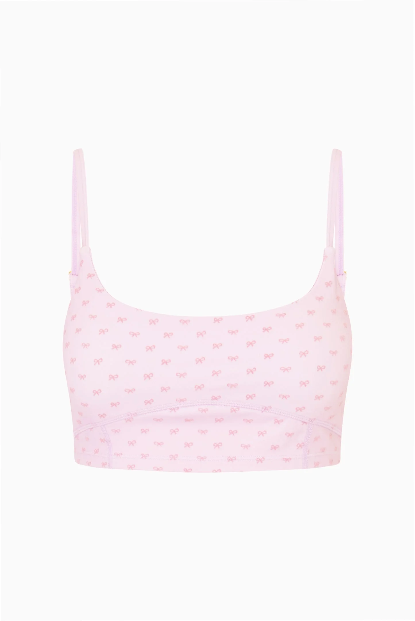 Cadelle Velvet Flock Bow Sports Bra - 1
