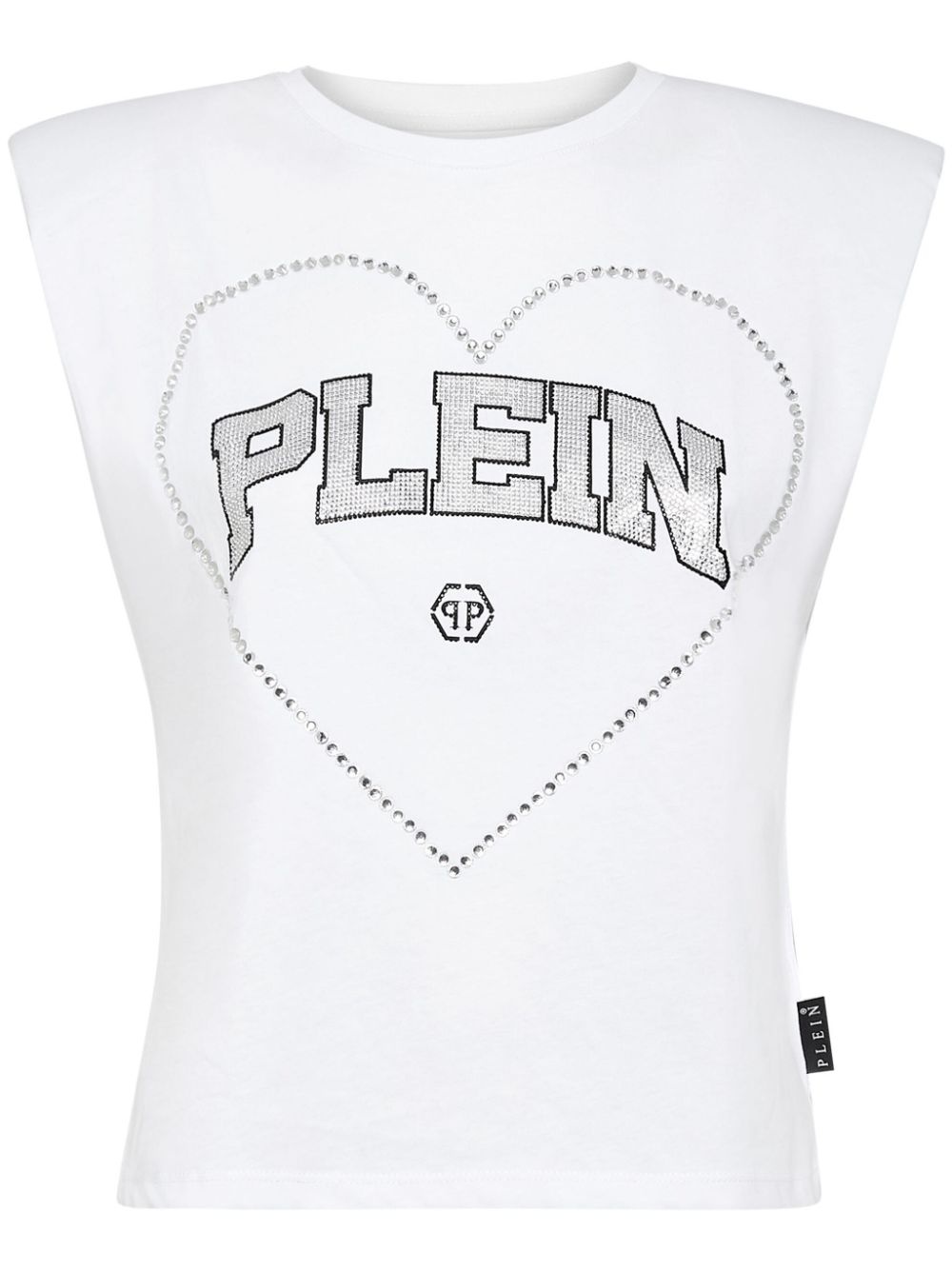 rhinestone-embellished cotton tank top - 1