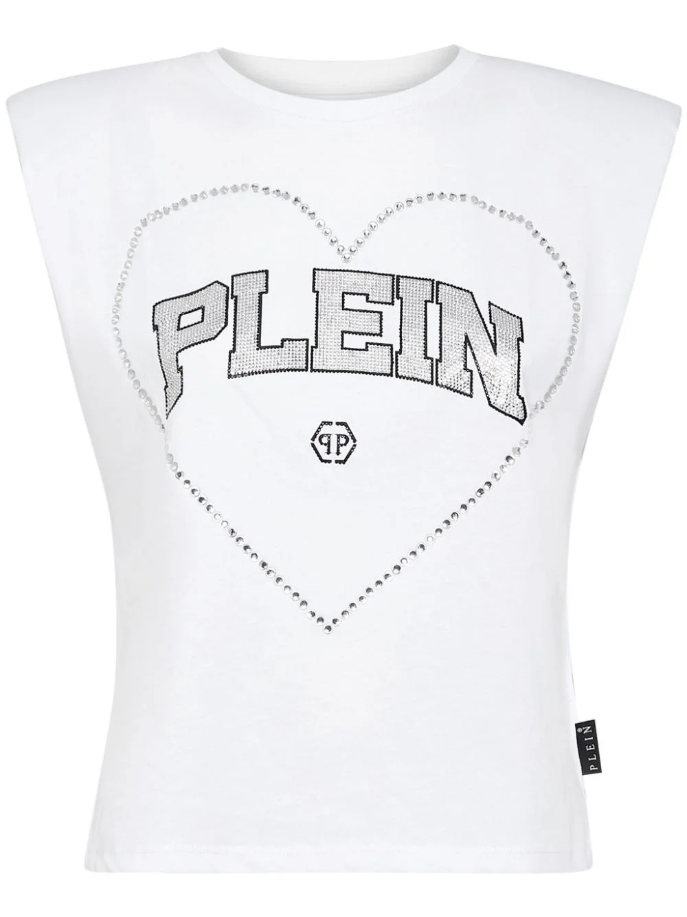 rhinestone-embellished cotton tank top - 1