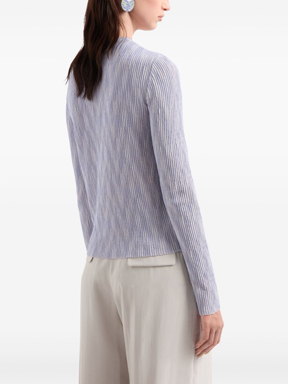 fine ribbed jersey top - 3