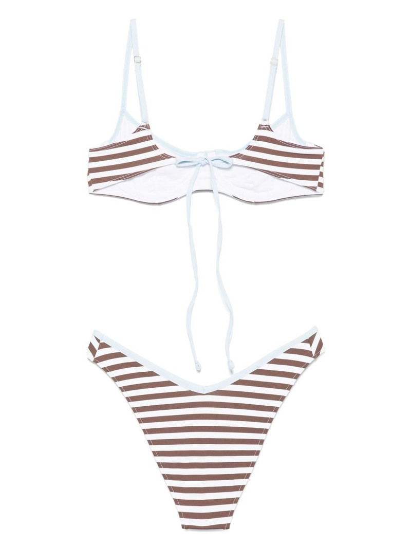 Frankies Bikinis striped bikini set outlook