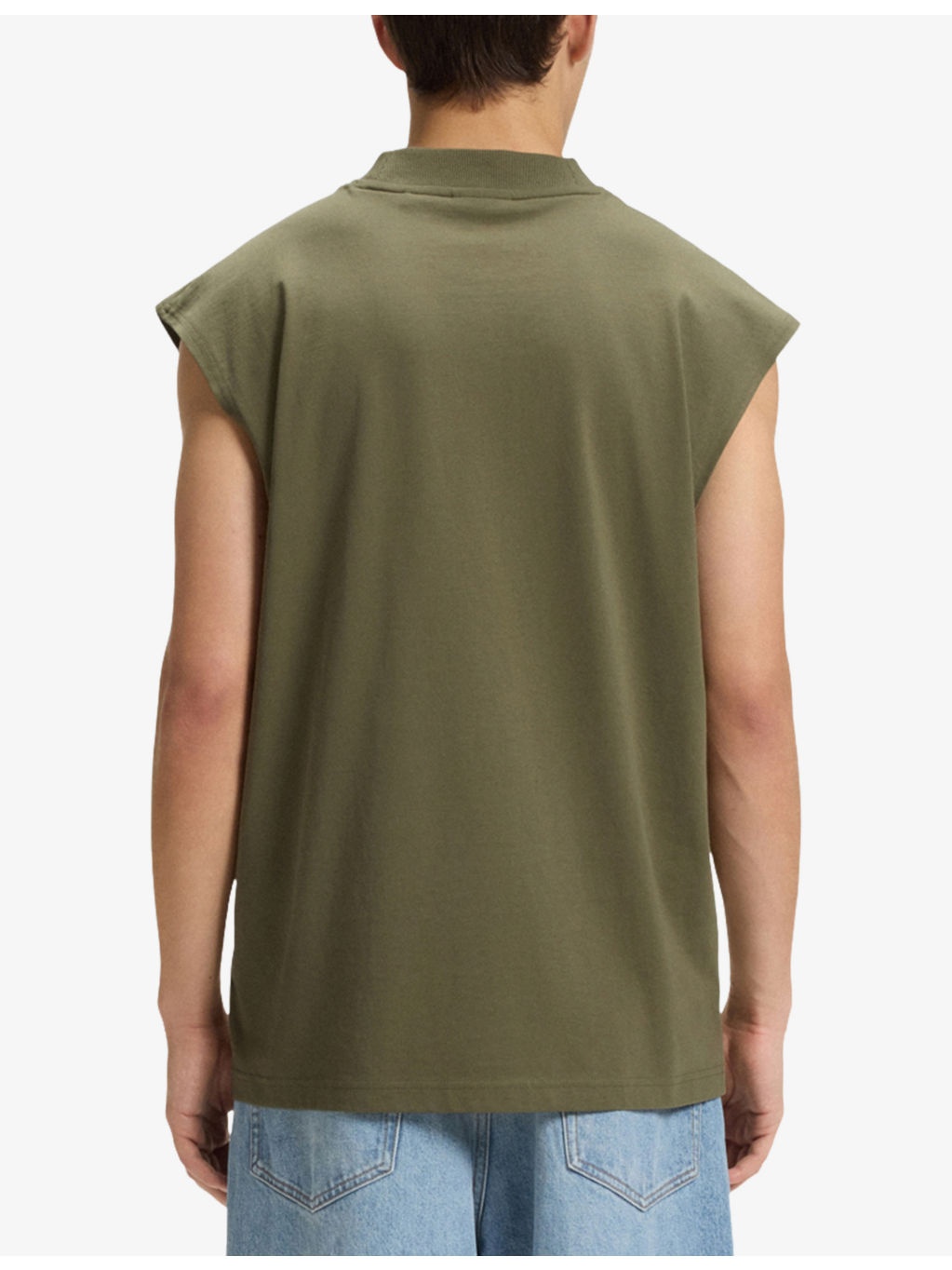 Logo-Embroidered Relaxed-Fit Sleeveless Cotton T-Shirt - 4