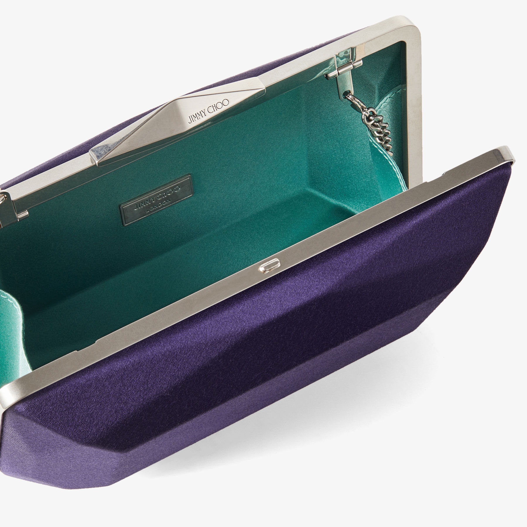 Diamond Box Clutch
Cassis Satin Box Clutch Bag - 4