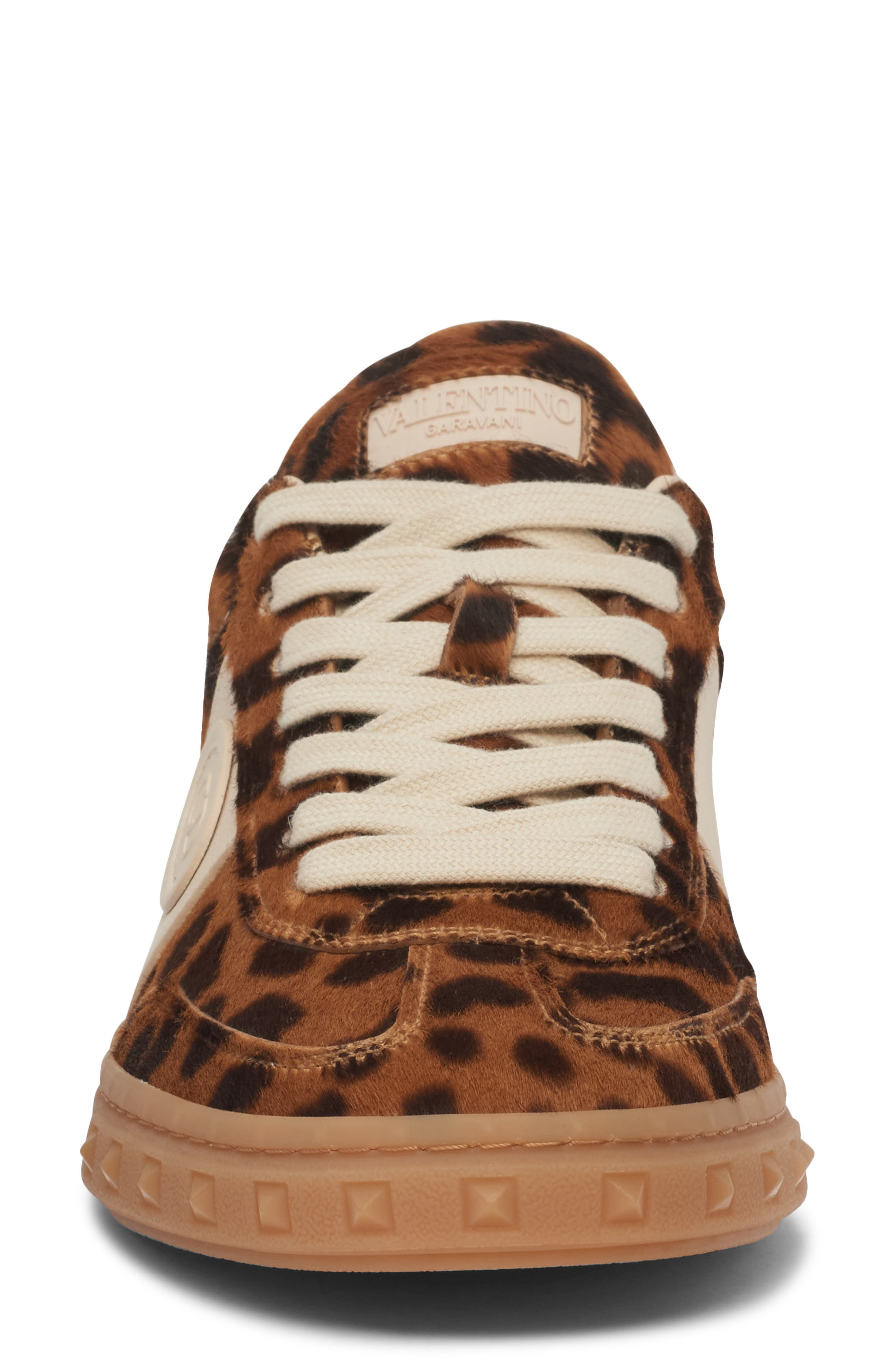 Valentino Upvillage Genuine Calf Hair Low Top Sneaker in Miele Moro/Ambra Calf Hair at Nordstrom - 4