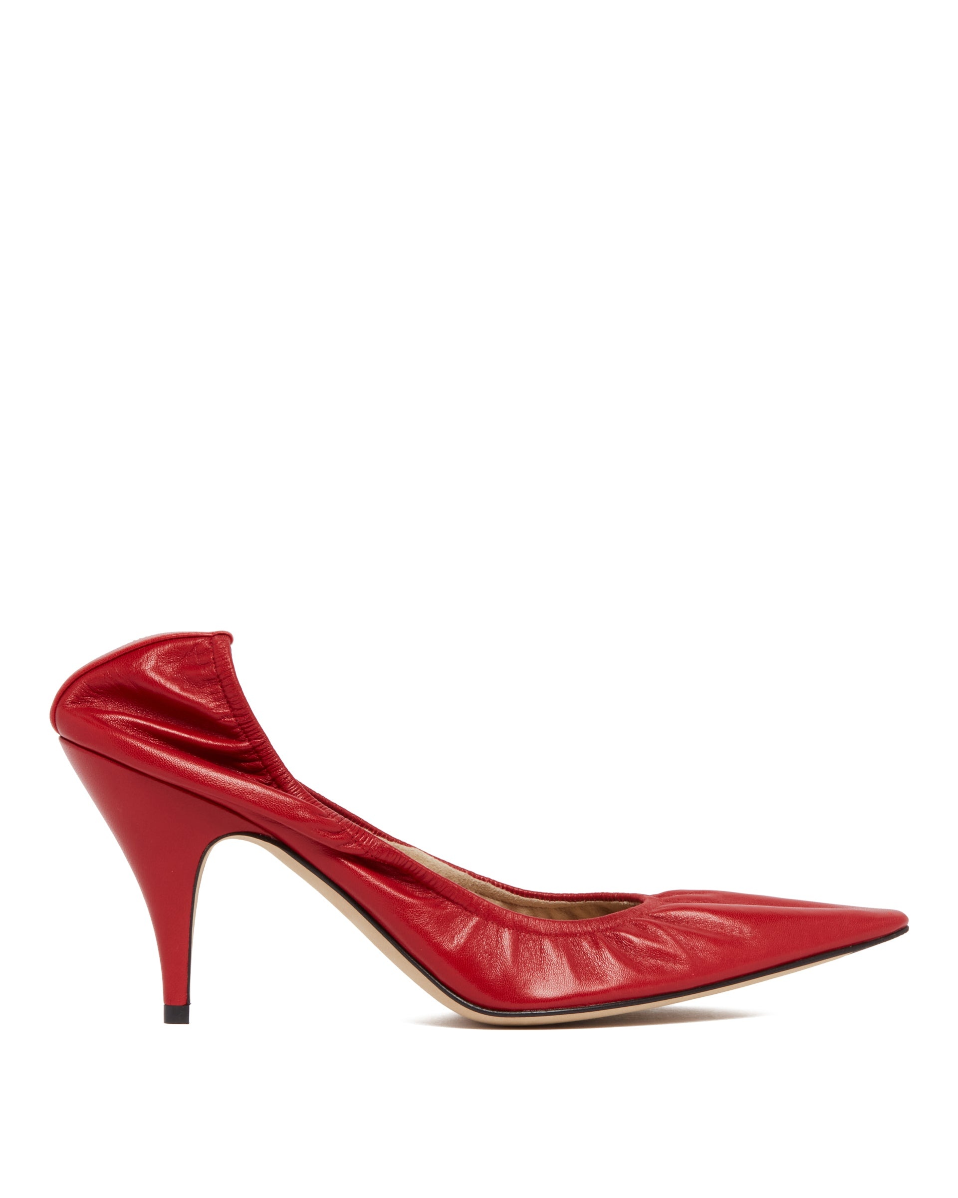Red Liisa Leather Decollete - 1