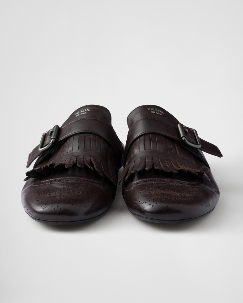 Shuffle fringed monk strap shoes 6