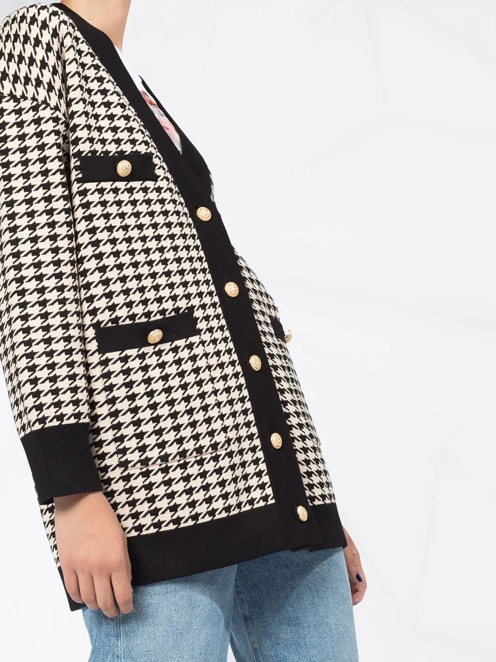 houndstooth cardigan - 3