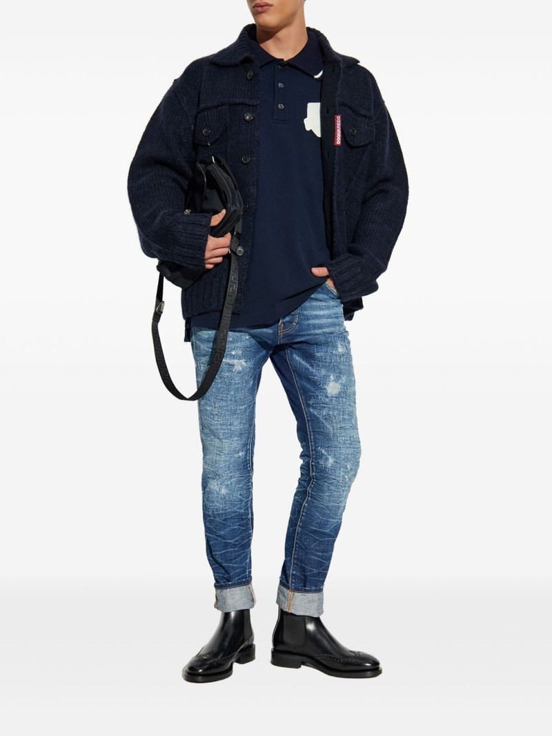 DSQUARED2 logo-detail cardigan outlook