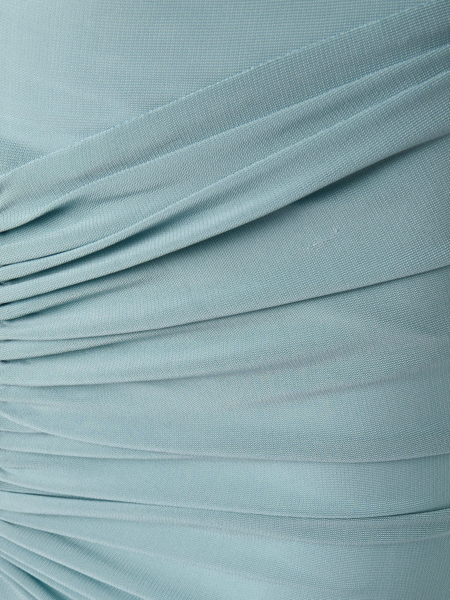Ruched stretch-jersey midi dress Turquoise - 4