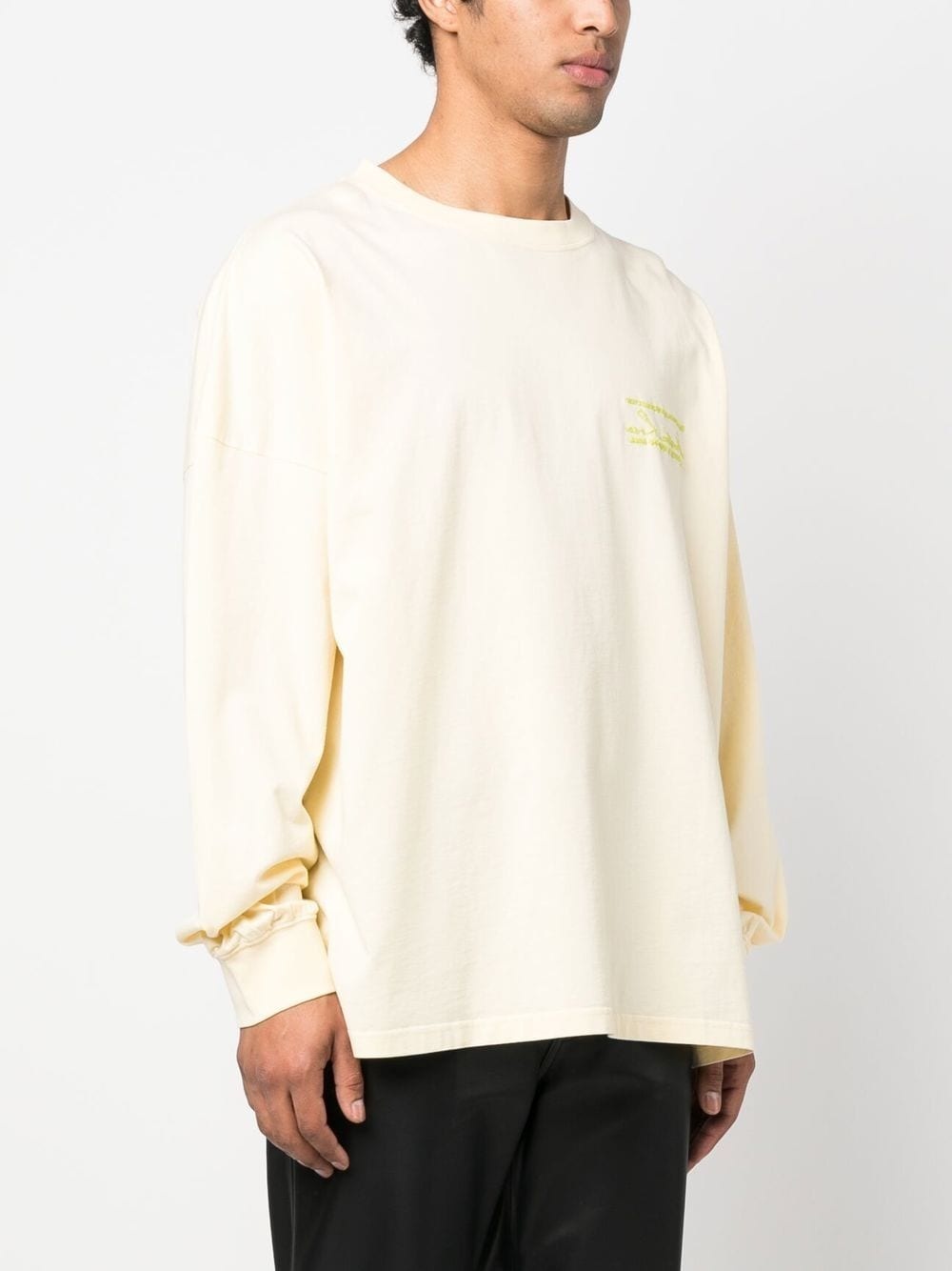 embroidered logo long-sleeve T-shirt - 3
