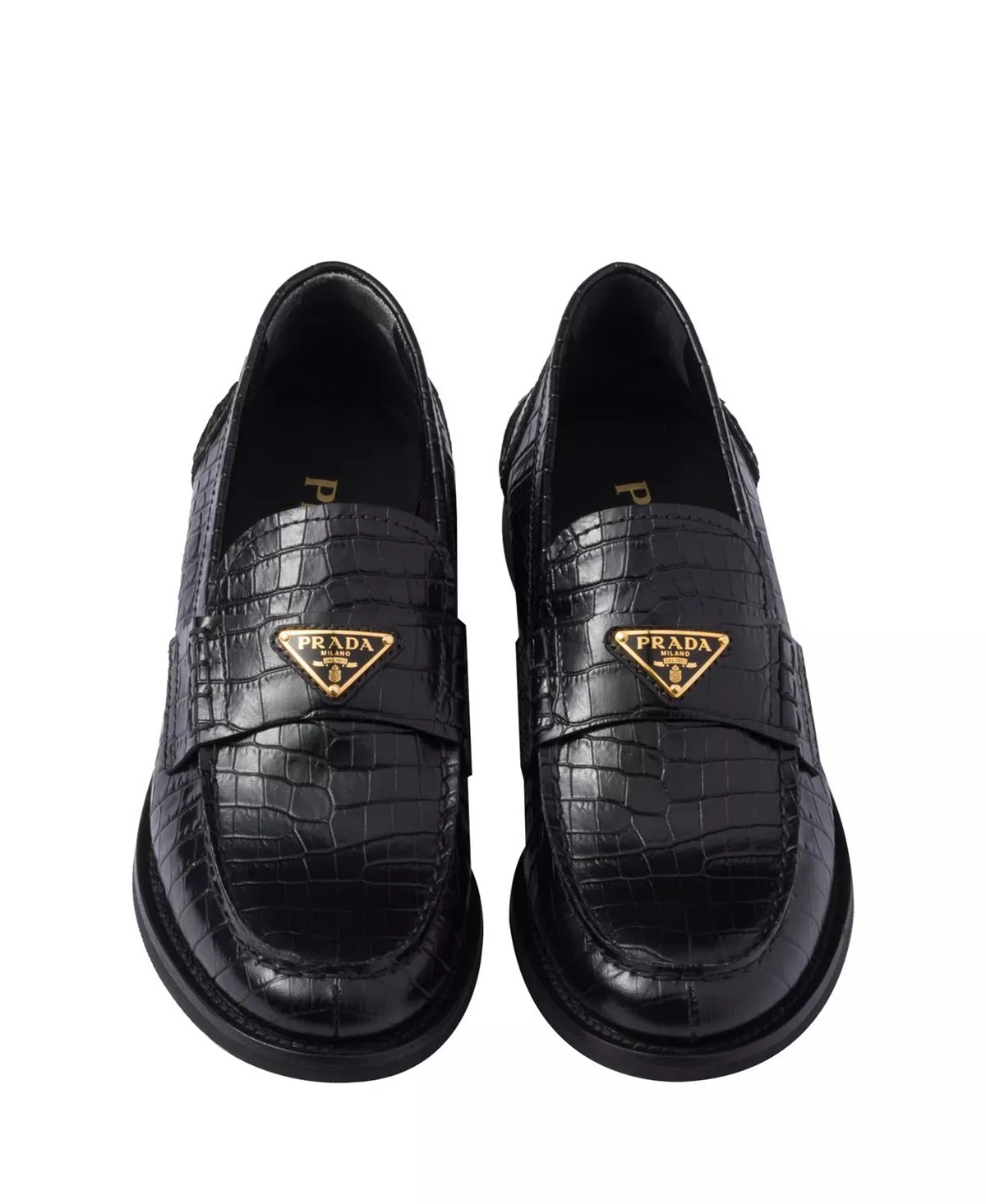 Women's Croco-Print Leather Loafers - 3
