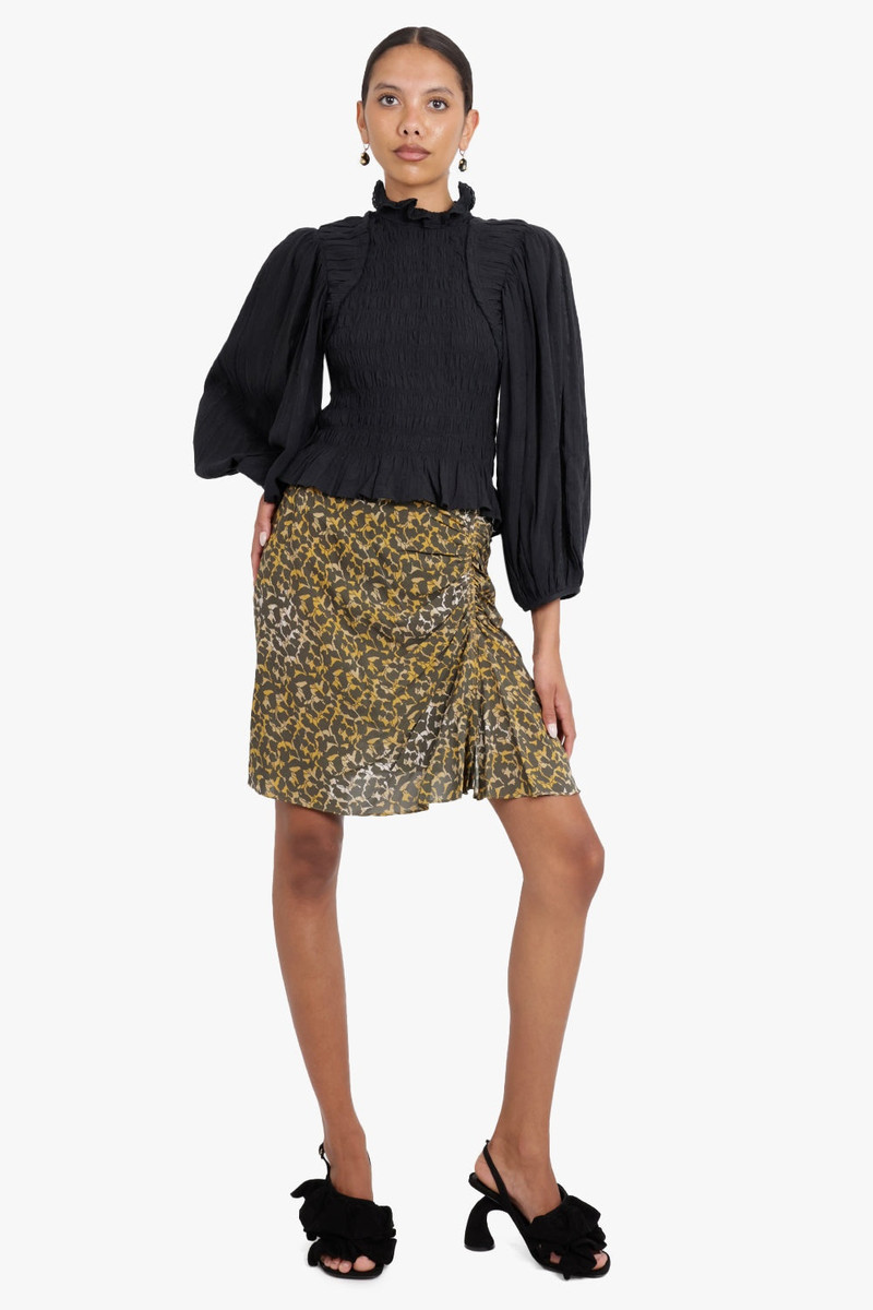 Isabel Marant ETOILE ANGELICA MINI DRAPE SKIRT | BRONZE outlook