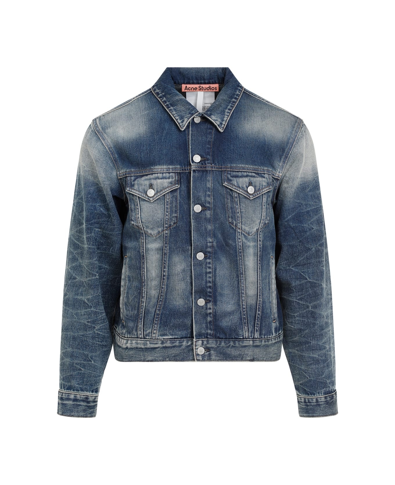 ジャケット Acne Studios FW25 Acne Studios Cotton Jacket (C90199 863) Acne Studios - Denim jacket with hood - Mid Blue
