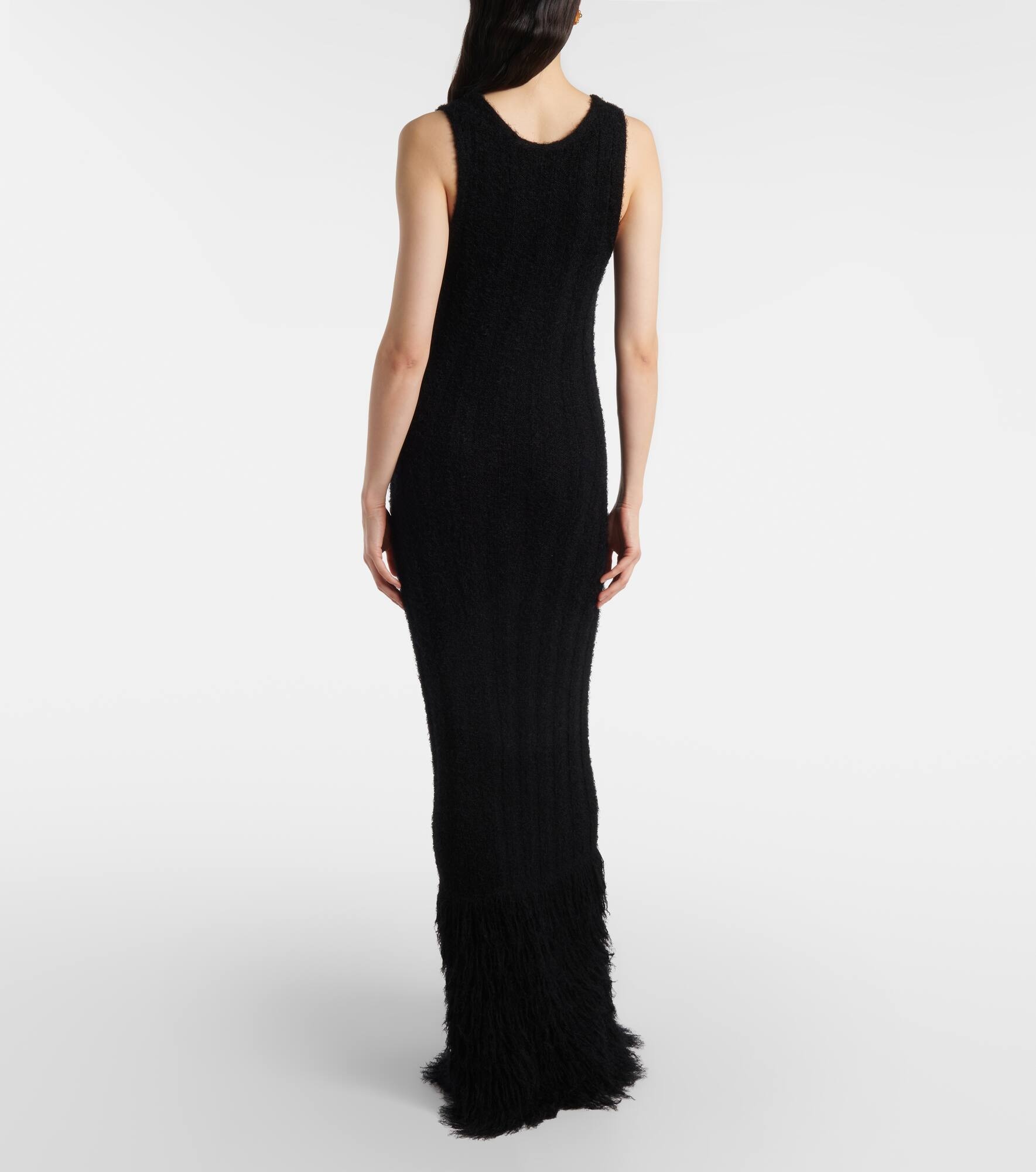 Fiore silk and cashmere maxi dress - 3