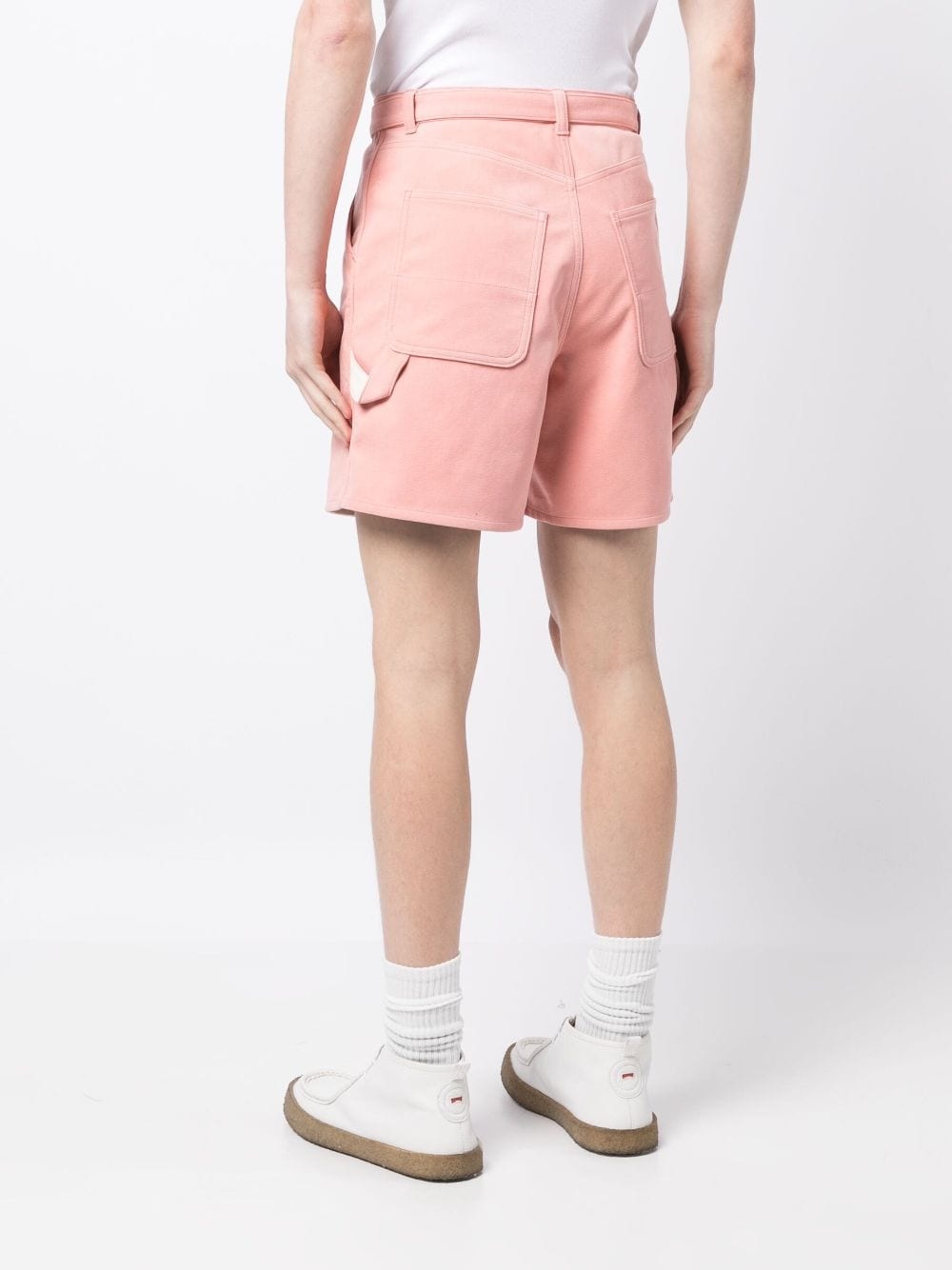 belted thigh-length shorts - 4